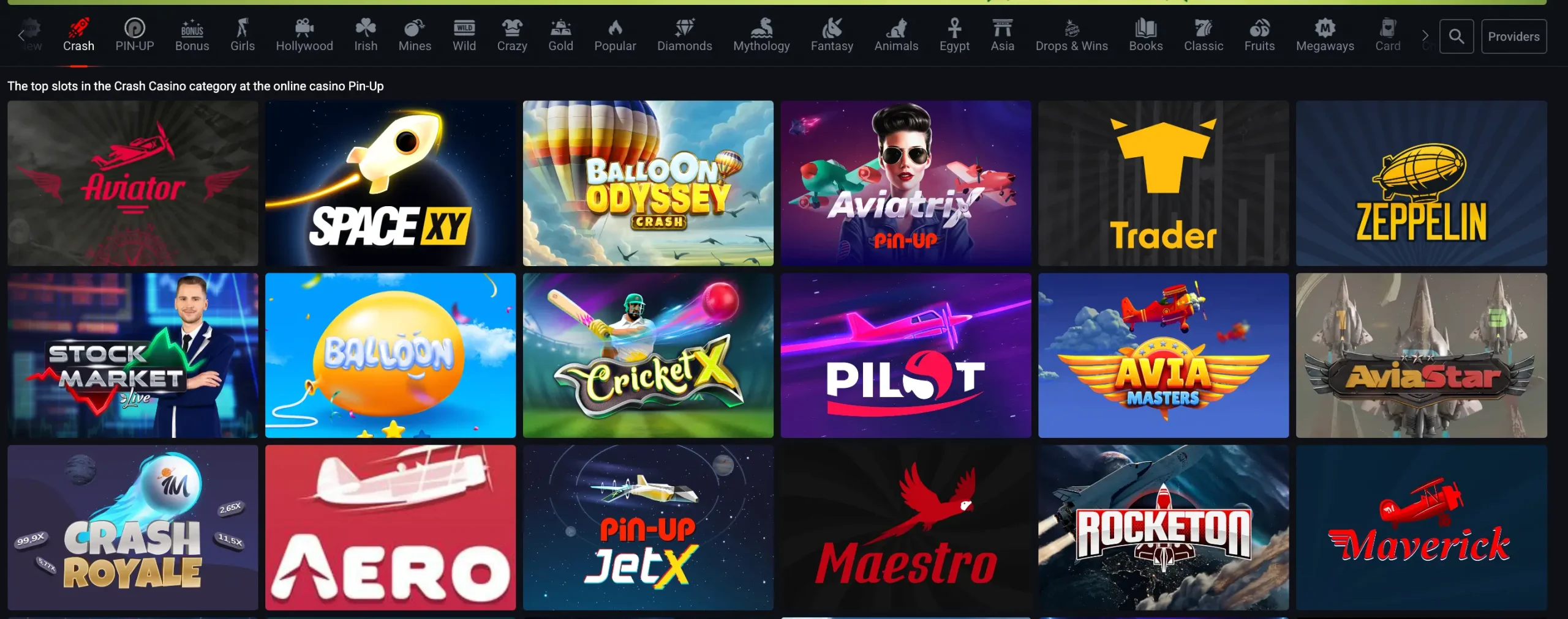 Crash Games Pin Up Casino